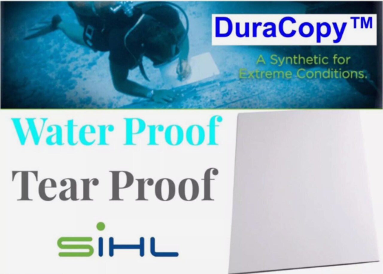 Sihl 4322 DuraCopy™ 5 Mil Synthetic C2S Mayte 8.5”x11” 25 Sheets FREE SHIPPING
